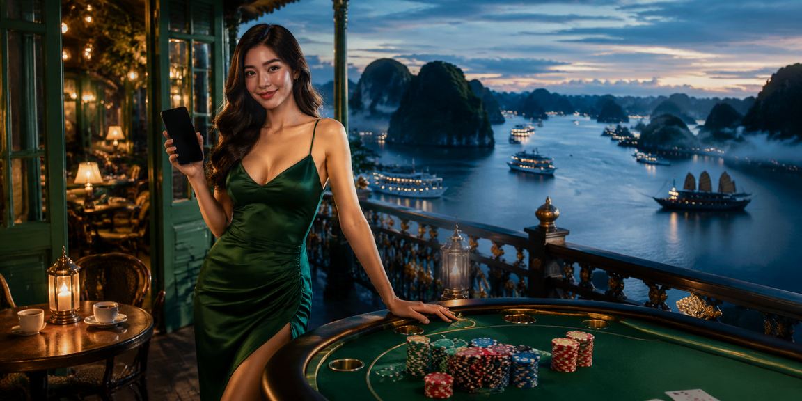 Người chơi thư giãn bên vịnh Hạ Long với trải nghiệm game có kiểm soát